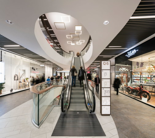 Baunetz, Meldung, Architektur, architecture, germany, Deutschland, Mannheim, Q6 Q7, Mall, Einkaufszentrum, Premiummall, multifunktional, Stadtquartier, mixed-use, building, Blocher, Blocher partners, shopping, Glasdach, glas roof, city, Innenstadt, HG Esch