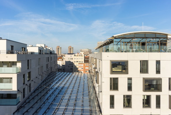Baunetz, Meldung, Architektur, architecture, germany, Deutschland, Mannheim, Q6 Q7, Mall, Einkaufszentrum, Premiummall, multifunktional, Stadtquartier, mixed-use, building, Blocher, Blocher partners, shopping, Glasdach, glas roof, city, Innenstadt, HG Esch