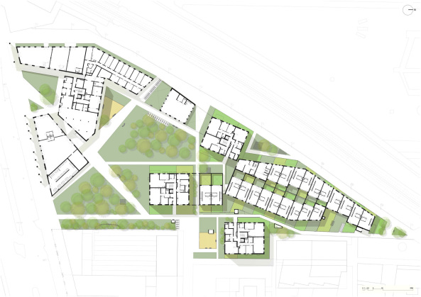 Europan, Playstudio, Yesstudio, Alicante, Wien, Perfektastrae, Fallow Land, Gelb, Farbe, Suburbia, Vorstadt, Patiohaus, Turmhaus, 23. Bezirk, Liesing, Wohnungsbau, Petersburger Hngung, Europan 7, Suburban Challenge  urbane Intensitt und Vielfalt des Wohnens, David Frutos