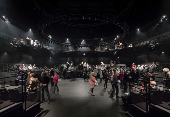 Vendsyssel Theatre, Hj�rring, Theater, 2017, Neubau, Fertigstellung, Schmidt Hammer Lassen, SHL, Fassade, Glas, bunt, pastell, Music hall, Black Box, Rehearsal hall, Musik, Auditorium, Kopenhagen, Gade & Mortensen Akustik A/S AIX Arkitekter AB, Filippa Berglund, scenography, architect maa, Arkitekfirmaet Finn �stergaard A/S, Adam M�rk