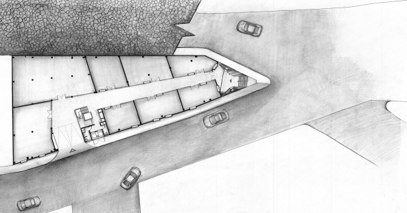 Baunetz, Meldungen, Architektur, Mexiko, Mexiko-Stadt, DF, Arqmov, Einkaufspassage, Ladenzeile, Einzelhandel, Autowerkstatt, Umbau, Bauen im Bestand, Shopping, Sanierung, undercut, gemusterte Fassade, Naucalpan, retail centre, concrete bricks, Betonziegel