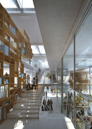 Architektur, Architecture, baunetz, meldung, news, nachricht, wettbewerb, competition,wettbewerbsergebnis, result, architekturschule, school of architecture, dnmark, danien, aarhus, new aarch, Vargo Nielsen Palle, Brian Vargo, Jonas Snedevind Nielsen, Mathias Palle, ADEPT, Atelier Lorentzen Langkilde, BIG, Bjarke Ingels, Erik Giudice Architecture, Lacaton & Vassal, BESSARDs' Studio, Siegesentwurf, Gewinnerprojekt, flexible Structure, structure, flexibility, fabric character, kulturelles Zentrum, Vision, Torben Nielsen