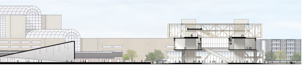 Architektur, Architecture, baunetz, meldung, news, nachricht, wettbewerb, competition,wettbewerbsergebnis, result, architekturschule, school of architecture, d�nmark, danien, aarhus, new aarch, Vargo Nielsen Palle, Brian Vargo, Jonas Snedevind Nielsen, Mathias Palle, ADEPT, Atelier Lorentzen Langkilde, BIG, Bjarke Ingels, Erik Giudice Architecture, Lacaton & Vassal, BESSARDs' Studio, Siegesentwurf, Gewinnerprojekt, flexible Structure, structure, flexibility, fabric character, kulturelles Zentrum, Vision, Torben Nielsen