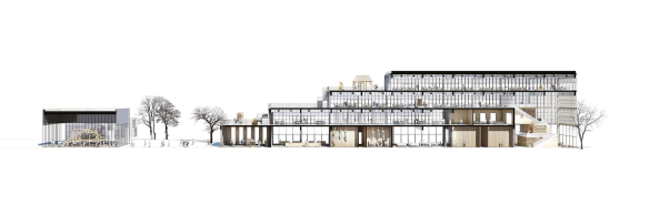 Architektur, Architecture, baunetz, meldung, news, nachricht, wettbewerb, competition,wettbewerbsergebnis, result, architekturschule, school of architecture, d�nmark, danien, aarhus, new aarch, Vargo Nielsen Palle, Brian Vargo, Jonas Snedevind Nielsen, Mathias Palle, ADEPT, Atelier Lorentzen Langkilde, BIG, Bjarke Ingels, Erik Giudice Architecture, Lacaton & Vassal, BESSARDs' Studio, Siegesentwurf, Gewinnerprojekt, flexible Structure, structure, flexibility, fabric character, kulturelles Zentrum, Vision, Torben Nielsen