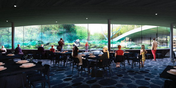 Baunetz, Meldung, Architektur, architecture, BIG, Denmark, Dnemark, Kopenhagen, Copenhagen, Zoo, Panda, Gehege, Pandabr, Panda House, Bjarke Ingels, Projekt, project, Yin Yang