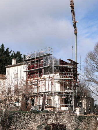 Anbau, Beton, Frankreich, dixneufcentquatrevingtsix, florian kleineffenn, Nimes, Villa, Purismus, Benoit et Roselyne, Provence, Sdfrankreich, Erweiterung, Gstehaus, Umbau, Quarry, Kalkstein
