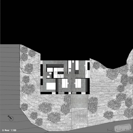 Baunetz, Meldung, Architektur, architecture, Hannes Henz, Wespi, de Meuron, Romeo, Wespi de Meuron Romeo, Basel, Baselland, Einfamilienhaus, Villa, residential, Swiss, house, Tessin, Ticino, Caviano, concrete, beton brut, sichtbeton, Waschbeton, Holz, wood, Estrich, Rauputz, rough plaster