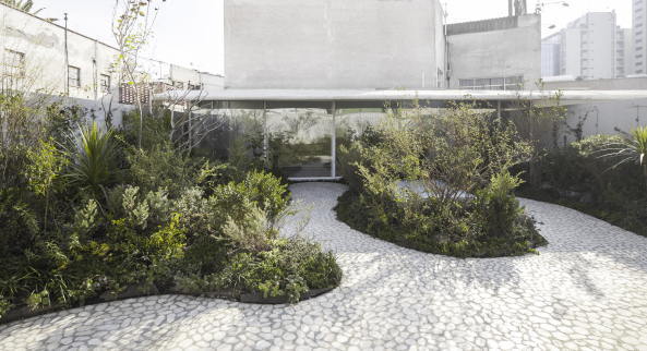 Christoph Zeller, omar munoz, juan carlos garza, moye, zeller&moye, casa verne, haus, wohnhaus, mexiko, mexico, mexico city, wei�, gr�n, garten, dachgarten, w�nde, walled garten, wohnzimmer, beton, stadt, urban, garten, marmor, holz, eiche, terrazzo