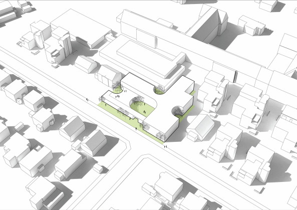 dam Mrk, nord, mork, architects, architecture, architektur, gold, golden, fassade, vorhang, hospit, kopenhagen, copenhagen, neubau, krankenhaus, gesundheitsarchitektur, gesundheit, sterben, tod, letzte reise, holz, rund, innenhof, dachgarten, dachterrasse, dnemark, dnisch, danish