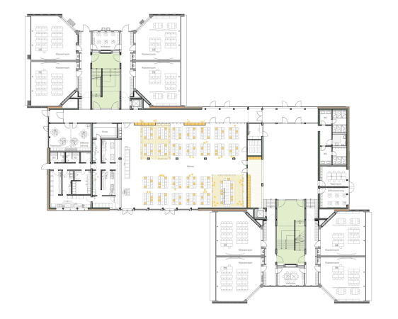 Baunetz, Meldung, Architektur, Schulbau, Umbau, Anbau, Erweiterung, Schulerweiterung, Paul Michael Pielen, Kresings M�nster, Aachen, 4. Gesamtschule Aachen, Sandkaul, Nachkriegsmoderne, Kresings Architektur