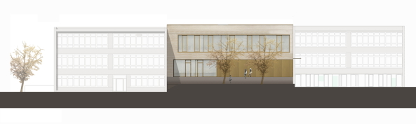 Baunetz, Meldung, Architektur, Schulbau, Umbau, Anbau, Erweiterung, Schulerweiterung, Paul Michael Pielen, Kresings Mnster, Aachen, 4. Gesamtschule Aachen, Sandkaul, Nachkriegsmoderne, Kresings Architektur