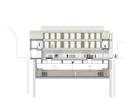 Baunetz, Meldung, Architektur, architecture, Peeck.Daam, Bamberg, Mnchen, Bayern, Bavria, Deutschland, Germany, Munich, Erzbistum, Schule, school, Gymnasium, Realschule, Turnhalle, unterirdisch, Maria Ward, Maria-Ward-Schulen, Erweiterung, Bauen im Bestand, Altstadt, historic city, Kreuzgang, Hof, courtyard