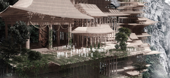 Anerkennung: �Vertical Traditional Chinese Village� von Zhang Bo, Liu Shuman