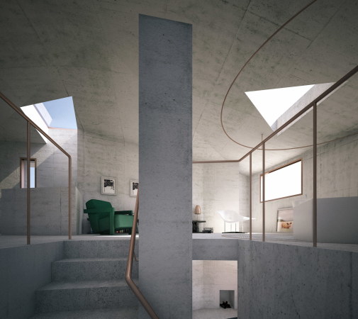 Baunetz, Meldung, Architektur, architecture, Projekt, project, Einfamilienhaus, Toronto, Kanada, canada, Adrian Phiffer, concret, Beton, Sichtbeton, radikal, radical, archaisch, pure, puristisch, archaic, Semblance House, 2017, Konzept, concept, suburbia, Alltagsarchitektur, everyday architecture