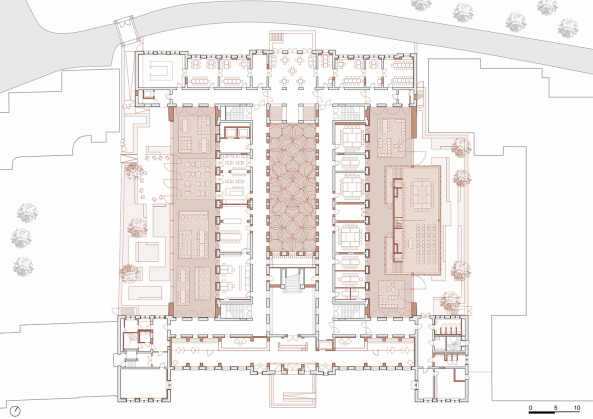 Bezuidenhoutseweg 30, KAAN Architecten, Neubau, Umbau, Fertigstellung, transformation, new building, office, Braaksma & Roos Architectenbureau, Holz, Stein, Leder, drehbare Fenster, Mosaik, Innenhof, Niderlande, 2017, Public Private Partnership, Baunetz, Baunetz-Meldung, Architektur, Architekt, architect, architecture, Architekt gesucht, Meldungen, architecture-news, Architektur Deutschland, deutsche Architekten, german architecture, young architects