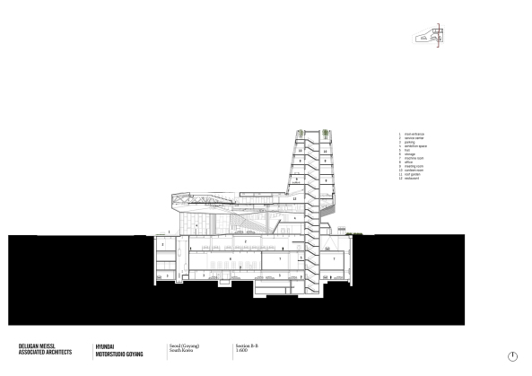 Baunetz, Architektur, Meldungen, Projekte, Seoul, S�dkorea, Goyang, Hyundai Motorstudio, Delugan Meissl, DMAA, Autohaus, Modern Premium, Autohaus, Showroom, Global Dealership Space Identity, modular, Markenzentrum, Themenpark
