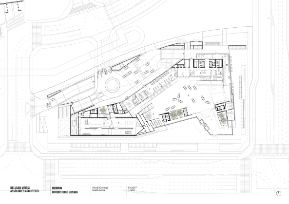 Baunetz, Architektur, Meldungen, Projekte, Seoul, S�dkorea, Goyang, Hyundai Motorstudio, Delugan Meissl, DMAA, Autohaus, Modern Premium, Autohaus, Showroom, Global Dealership Space Identity, modular, Markenzentrum, Themenpark