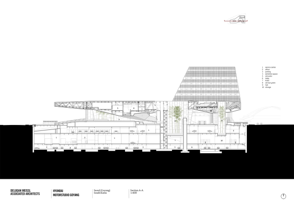 Baunetz, Architektur, Meldungen, Projekte, Seoul, S�dkorea, Goyang, Hyundai Motorstudio, Delugan Meissl, DMAA, Autohaus, Modern Premium, Autohaus, Showroom, Global Dealership Space Identity, modular, Markenzentrum, Themenpark