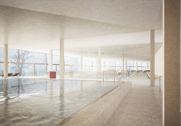 wettbewerb, schwimmhalle, schwimmbad, neubau, erweiterung, schweiz, zrich, luzern, dbendorf, oberdorf, hallenbad, scheune, becken, schwimmbecken, wellness, sauna, spabad, schwimmen, baden, entspannen, Scheitlin Syfrig, Architekten, Markus Schietsch, Archobau, illiz, b+p baurealisation, weberbrunner, Joos&Mathys