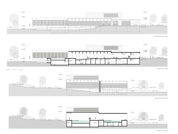 wettbewerb, schwimmhalle, schwimmbad, neubau, erweiterung, schweiz, zrich, luzern, dbendorf, oberdorf, hallenbad, scheune, becken, schwimmbecken, wellness, sauna, spabad, schwimmen, baden, entspannen, Scheitlin Syfrig, Architekten, Markus Schietsch, Archobau, illiz, b+p baurealisation, weberbrunner, Joos&Mathys