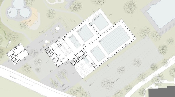 wettbewerb, schwimmhalle, schwimmbad, neubau, erweiterung, schweiz, z�rich, luzern, d�bendorf, oberdorf, hallenbad, scheune, becken, schwimmbecken, wellness, sauna, spa�bad, schwimmen, baden, entspannen, Scheitlin Syfrig, Architekten, Markus Schietsch, Archobau, illiz, b+p baurealisation, weberbrunner, Joos&Mathys