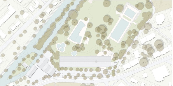 wettbewerb, schwimmhalle, schwimmbad, neubau, erweiterung, schweiz, z�rich, luzern, d�bendorf, oberdorf, hallenbad, scheune, becken, schwimmbecken, wellness, sauna, spa�bad, schwimmen, baden, entspannen, Scheitlin Syfrig, Architekten, Markus Schietsch, Archobau, illiz, b+p baurealisation, weberbrunner, Joos&Mathys