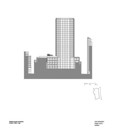 Baunetz, Architektur, Meldungen, Projekte, fletcher priest, London, UK, Gro�britannien, Hochhaus, Angel Court, Opal, Opaleszenz, Bank of England Conservation Area, financial district, B�rogeb�ude, low-energy building, Stanhope, Mitsui Fudosan