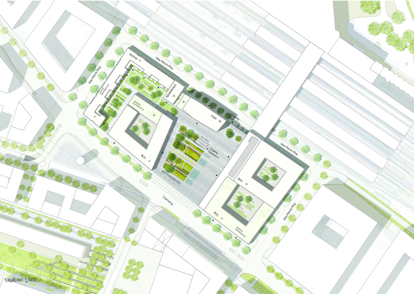 baunetz, architektur, architecture, wettbewerb, competiton, germany, deutschland, heidelberg, stadtviertel, bahnstadt, gterbahnhofsflche, hauptbahnhof, wohngebiet, arbeitsgebeit, wohnungsbauprojekt, umstrukturierungsprojekt, verbindungsglied, baustein, zentrale lage, gustav zech stiftung, einladungswettbewerb, bahnhofsvorplatz sd, gesetzte teilnemher, Franz pasch, winking froh architekten, hpp architekten, ksp, jrgen engel architekten, ap88 architekten, nutzungsmix, wohnen, bro, hotel, geschft, gastronimie, dinestleistung, ideenteil, platzgestaltung, kolonnen, anbindung, stadtloggia, bahnhofsplatz, einzelbaukrper, broflche gewerbeflche, hotelgebude, vertikales akzent, wohnhaus, wohnhof, identitt, fassade, ffetnlciher raum, stdtebauliche mastab, bahnhofsgebude, hochbaurealisierungswettbewerb, auslobung, baubeginn, fertigstellung, 2020