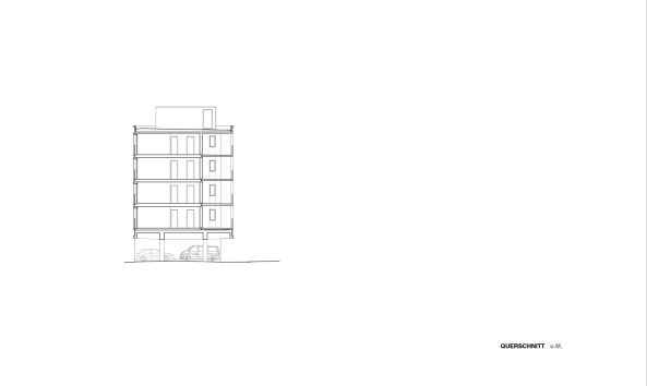 Baunetz, Meldung, Architektur, architecture, Mnchen, Deutschland, Munich, Germany, Florian Nagler, Stelzenhaus, Dantebad, Wohnen, Parkplatz, Parkplatzberbauung, Sttzen, Sulen, columns, parking, residential, carpark, GEWOFAG, Stefan Mller-Naumann, sozialer Wohnungsbau, Geflchtete, Flchtlinge, Migranten, refugees, Laubengang, Laubenganghaus, Holz, wood, Vorfertigung, Standardisierung, Farbe, colour, prefabrication, piloti