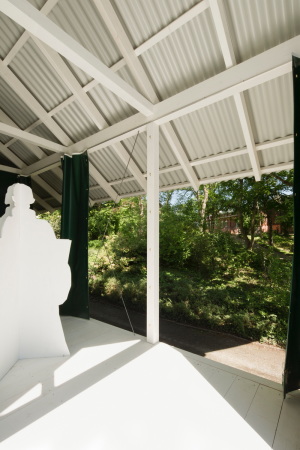 Baunetz, Meldungen, Architektur, architecture, Wittenberg, Schweizer Pavillon, Wallanlagen, Reformation, Jubilum, Luther, Christ & Gantenbein, Basel, Schweiz, Prophezey, Stefano Graziani, Brandanschlag, Holz, wood, Torraum Kultur, 2017