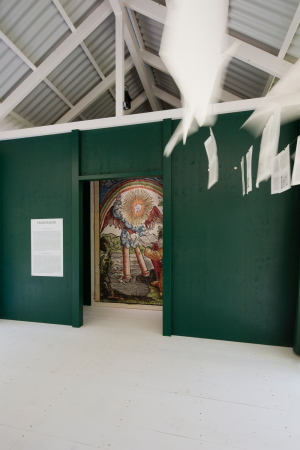 Baunetz, Meldungen, Architektur, architecture, Wittenberg, Schweizer Pavillon, Wallanlagen, Reformation, Jubilum, Luther, Christ & Gantenbein, Basel, Schweiz, Prophezey, Stefano Graziani, Brandanschlag, Holz, wood, Torraum Kultur, 2017