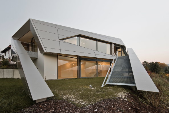 Aalen, Wohnhaus, Kayser Architekten, ad2 Architekten, 2017, Aluminium-Fassade