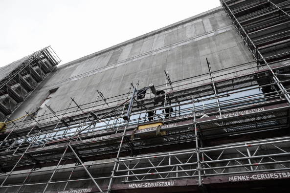 Baunetz, Meldung, Architektur, architecture, Im Bau, Marte Marte, Berlin, Anhalter Bahnhof, Stefan Marte, Dokumentationszentrum, Stiftung, Flucht, Vertreibung, Vershnung, Deutschlandhaus, Bielenberg, Moser, Deutschland, Germany, 2017, Baustelle, construction site, concrete, Beton, sichtbeton, exposed concrete, Umbau, Sanierung, renovation, Erweiterung, expansion, Museum, Jrg Stadler