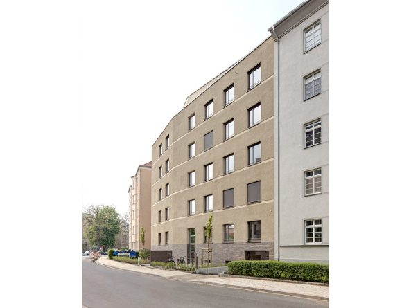 Baunetz, Meldungen, Architektur, Deutschland, Sachsen, Dresden, Elbe, Baugemeinschaft, Johannstadt, F29 Architekten, Alfred-Schrapel-Strae, Wohnhaus, Wohnen, Neubau, alternative Wohnformen, Mehrfamilienhaus, KfW 70, Energiesparhaus, Till Schuster