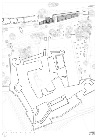 Baunetz, Meldung, Architektur, architecture, Schloss Heidelberg, Sattelkammer, Besucherbistro, Schlossimbiss, Max Dudler, Umbau, R�ckbau, Backstein, Zweckbau, 13. Jahrhundert, Friedrich V.