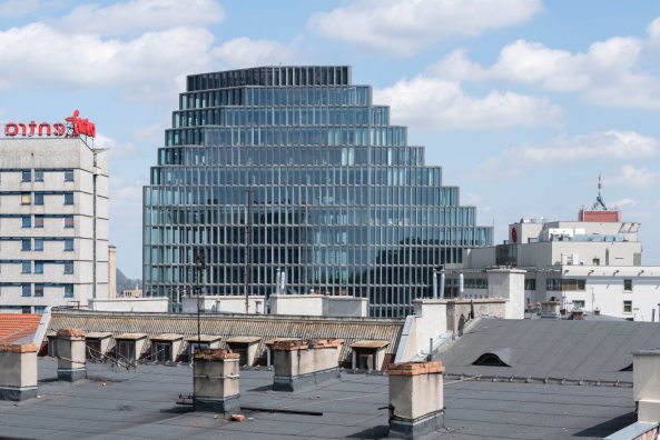 Baunetz, Meldung, news. Architektur, architecture, Polen, Posen, Poznan, Baltyk Tower, MVRDV, Rotterdam, Bro, Hochhaus, Turm, Trade tower, Glas, Garvest & Vox Group, Winy Maas, Jacob van Rijs, Nathalie de Vries, Ossip van Duivenbode