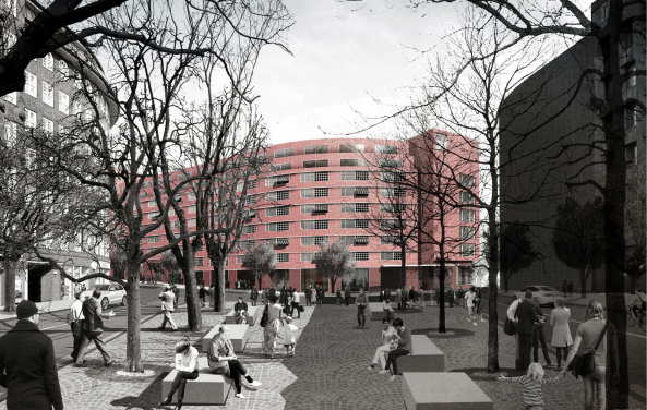 Baunetz, MEldung, architektur, wettbewerbsergebnisse, Wettbewerb, Hamburg, Klosterwall, City-Hof, Rudolf KLophaus, Moderne, Nachkriegsmoderne, UNESCO, Weltkultureerbe, Denkmalschutz, Jrn WAlter, City- Hof e.V., Marco Hosemann, AUG. Prien, KPW Papay Warncke und Partner,  RAFAEL MONEO arquitecto, E2A,  Fritz Schumacher, FABRIKB Architekten, Henning Larsen Architects, LA`KET Architekten, Strmer Murphy and Partners