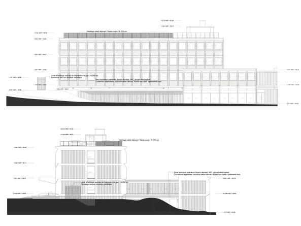 Cl�ment Guillaume, marseille, sanierung, erweiterung, modern, moderne, forschung, labor, forschungsgeb�ude, biologie, natur, landschaft, riegel, b�ro, fassade, sonnenschutz, skulptural, relief, fenster, verschattung, schatten, umwelt, umgebung, aussicht, riegel, Laure, L�toublon, Christophe, Monge, S�bastien Dupouy, sebastien, letoublon, letoublon dupouy / c. monge, frankreich, france, Luminy, nationalpark, sechziger