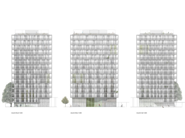 LIN, Labor Integrativ Gesellschaft, Architekten, Berlin, Kleihues & Kleihues, Architekten, Berlin, Kuehn Malvezzi, Atelier Kempe Thill, Berlin, Rotterdam, Lorber Paul, Architekten, ASTOC, Kln, Anerkennung, gmp, Architekten von Gerkan, Marg und Partner, Hamburg, BuroHappold, Engineering/Structures, Brandschutz im Kontext, Knippers Helbig, Fassade, typ, hochhaus, wettbewerb, wohnhochhaus, wohnungsbau, howoge, ideenwettbewerb, entschieden, preis