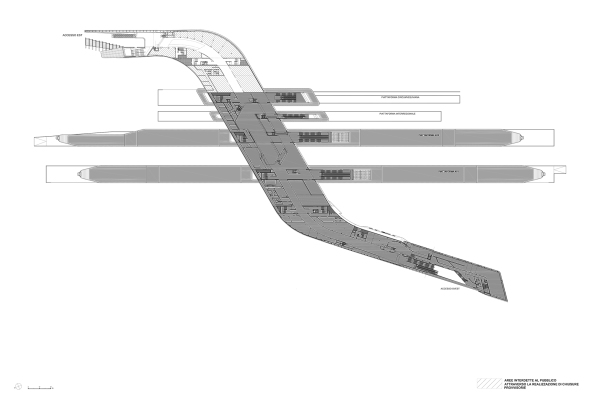 Baunetz, Architektur, Meldungen, Projekte, Neapel, Italien, Zaha Hadid, Bahnhof, Napoli Afragola, Hochgeschwindigkeitszge, erster Bauabschnitt, Bahndrehkreuz, Umsteigebahnhof, Verkehrsbau, Fugngerbrcke, Beton, Stahl, Corian