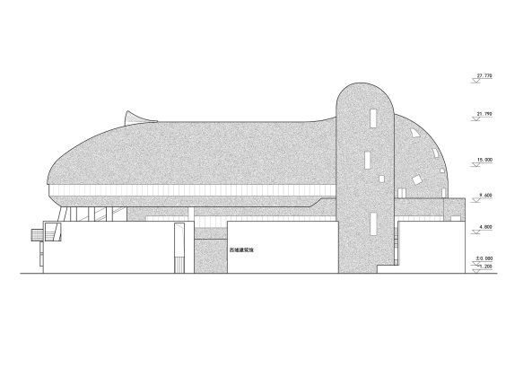 Architektur, Baunetz, Meldungen, Projekte, China, Westchina, Western Ecological Environment Research Center, Urumqi, Tuoli, Dong Zhuang building, Xinjiang Wind Architectural Design & Research Institute, yudian design, Museum of Western Regions, 2016, stone, Stein, W�ste Gobi, Zement, Sand, rebar, Betonstahl, Keramikziegel, Glas, traditionelle Technik, container, protection