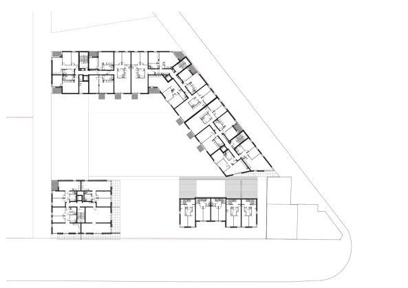Baunetz, Architektur, architecture, Meldung, 2017, Frankreich, France, Bordeaux, Bassins  Flot, Wohnen, Wohnungsbau, Hof, residential, living, coutyard, parking, Parkplatz, U-Boot, Josep Lluis Mateo, Luc Boegly, Jean Franois Tremege, GARDERA-D