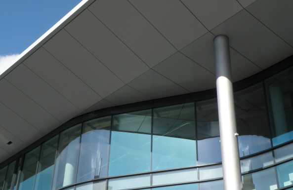 Detail der Glasfassade