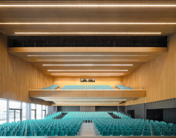 Lohr am Main, Stadthalle, Neubau, Projekt, Bez + Kock, Stuttgart, brigida gonzalez, VOF-Verfahren, Baunetz, Architektur, City Hall