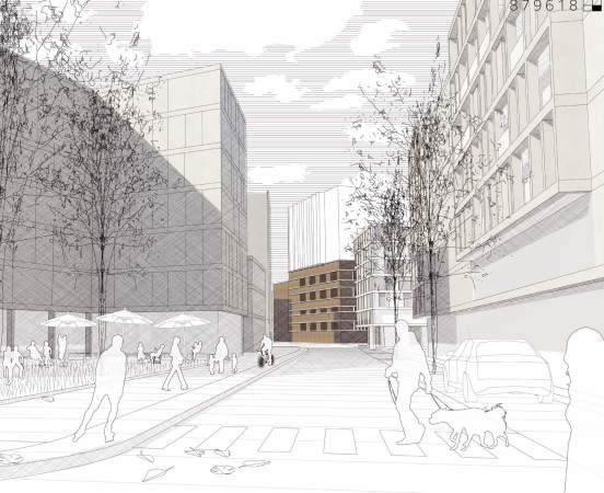 5. Preis: Perspektive Taschenpark, Henning Larsen Architects