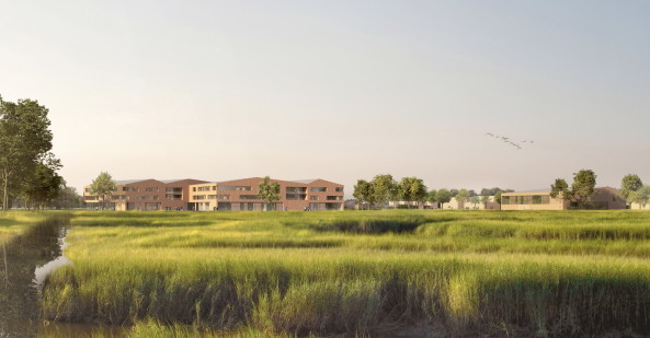 Kirchenheerweg, Hamburg, Stadtteilschule, Neubau, Wettbewerb, Backstein, Langhaus, Schulhaus, Schlauch, langezogen, Ziegelstein, brich, school, competition, 2017, Thomas Krger, Eike Roswag, ARGE, Team Grundschule, Kirchwerder