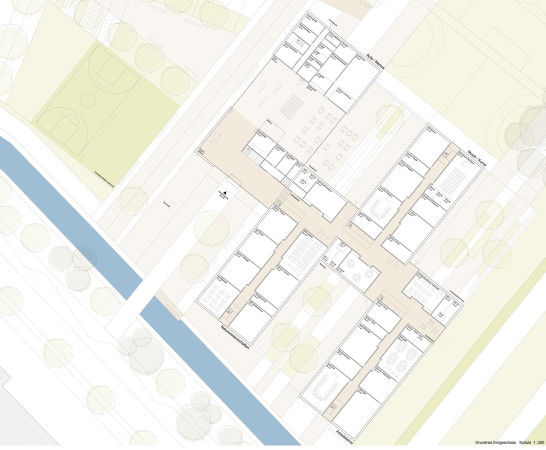 Kirchenheerweg, Hamburg, Stadtteilschule, Neubau, Wettbewerb, Backstein, Langhaus, Schulhaus, Schlauch, langezogen, Ziegelstein, brich, school, competition, 2017, Thomas Krger, Eike Roswag, ARGE, Team Grundschule, Kirchwerder