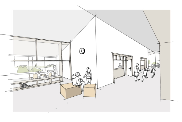 Kirchenheerweg, Hamburg, Stadtteilschule, Neubau, Wettbewerb, Backstein, Langhaus, Schulhaus, Schlauch, langezogen, Ziegelstein, brich, school, competition, 2017, Thomas Krger, Eike Roswag, ARGE, Team Grundschule, Kirchwerder