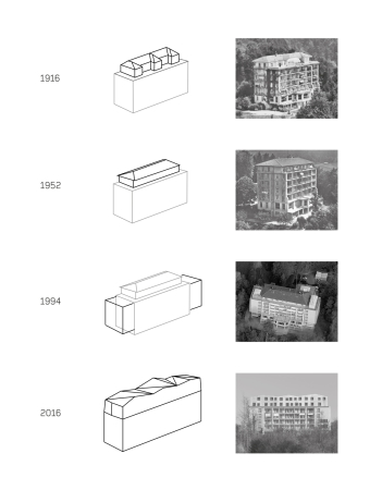 Epalinges, Schweiz, Chemin de Sylvana, Aufstockung, Dachaufstockung, Umbau, Erweiterung, Klinikbau, Klinik, Gesundheit, Lausanne, Schweiz, Frankreich, 2017, Holzbau, wood, Switzerland, Swiss, CHUV-CUTR Sylvana, Rehaklinik, 2b architectes