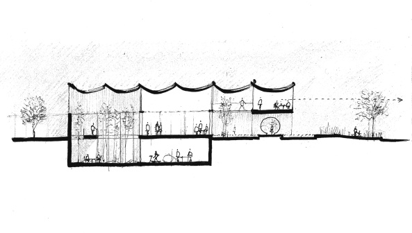 Baunetz, Meldung, News, Architektur, architecture, China, Suzhou, Community Centre, Gemeindezentrum, Dongyuan Qianxun Community Center, Scenic Architecture Office, Zhu Xiaofeng, Xiangcheng District, Suzhou City, Su shengliang, Dongyuan Design, Jiyuan Road, ffentliches Bauen, Bauen, Stdisch Bauen, Neubau